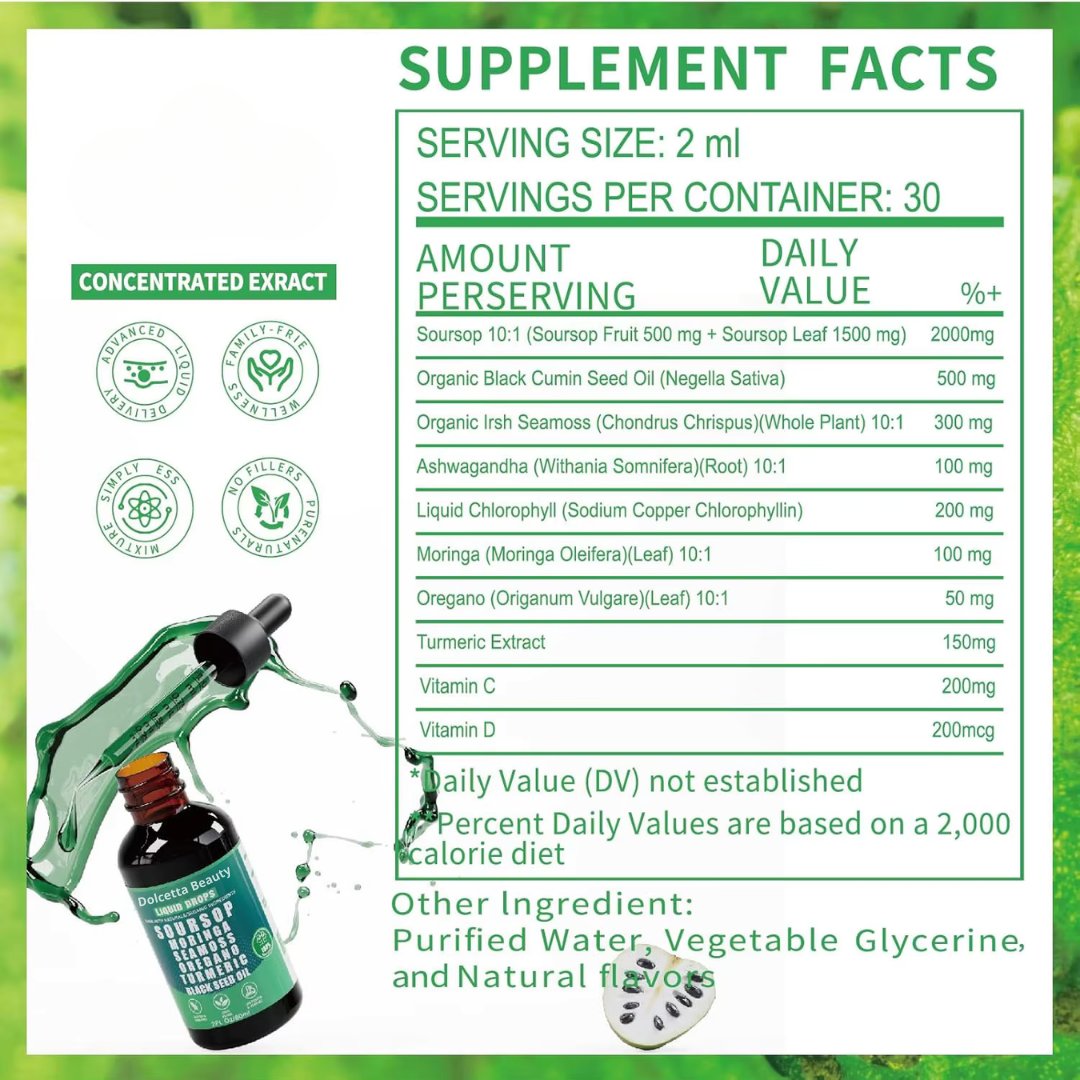 Dolcetta Beauty - Soursop Pure Liquid Drops 10 in 1